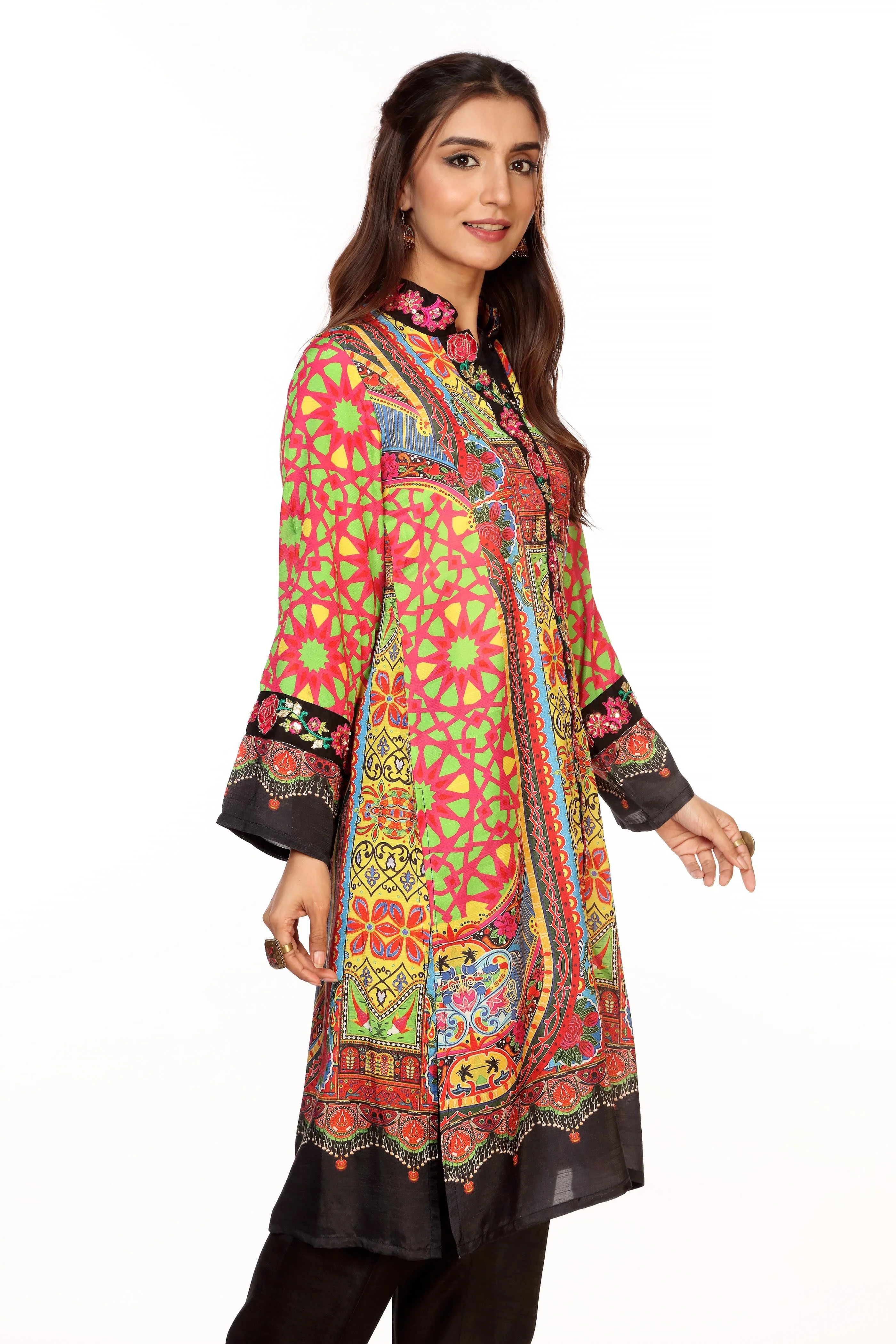 1 Piece Raw Silk Top (CR2923) - Image 2