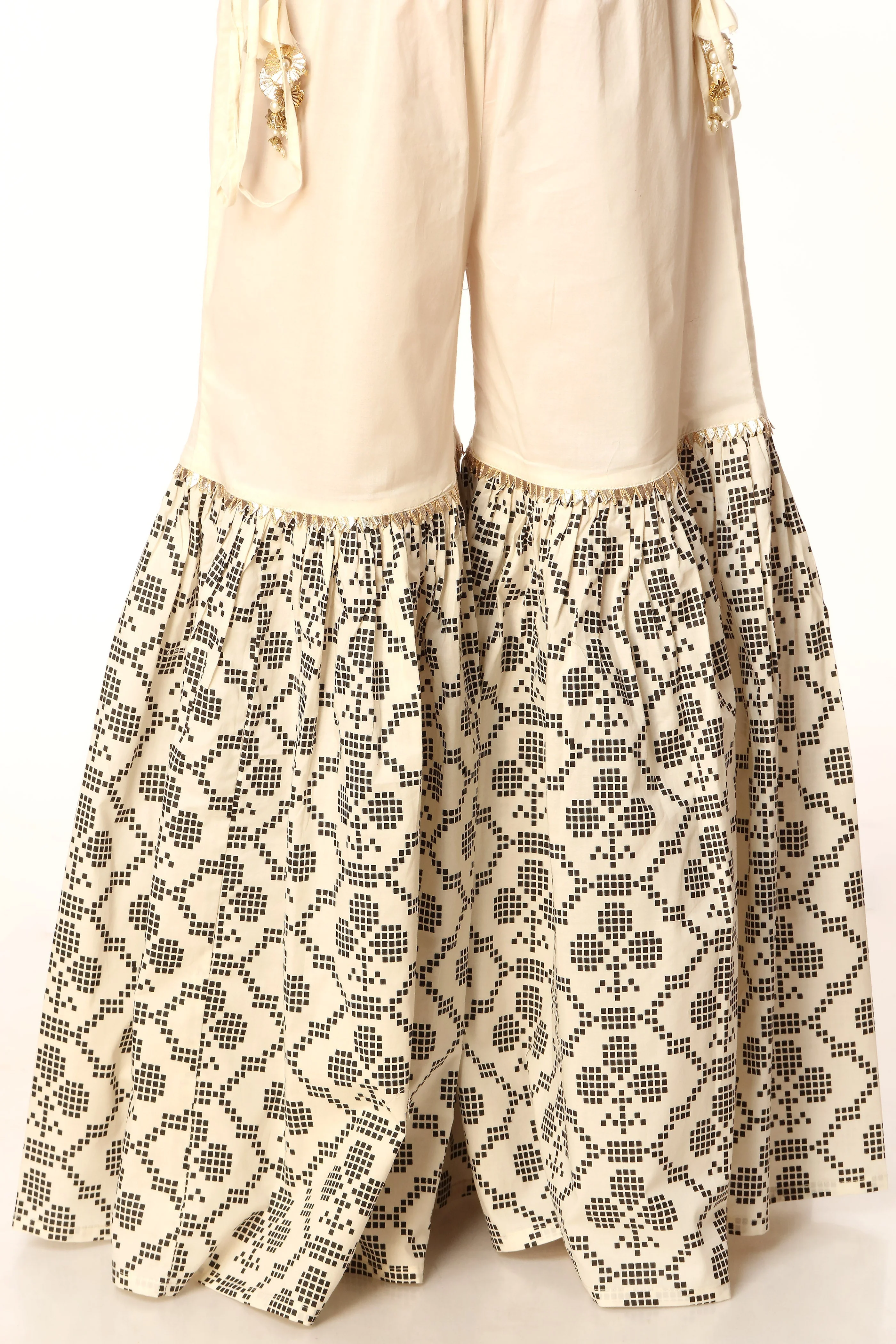 1 Piece Printed Cambric Gharara (CZ2573)