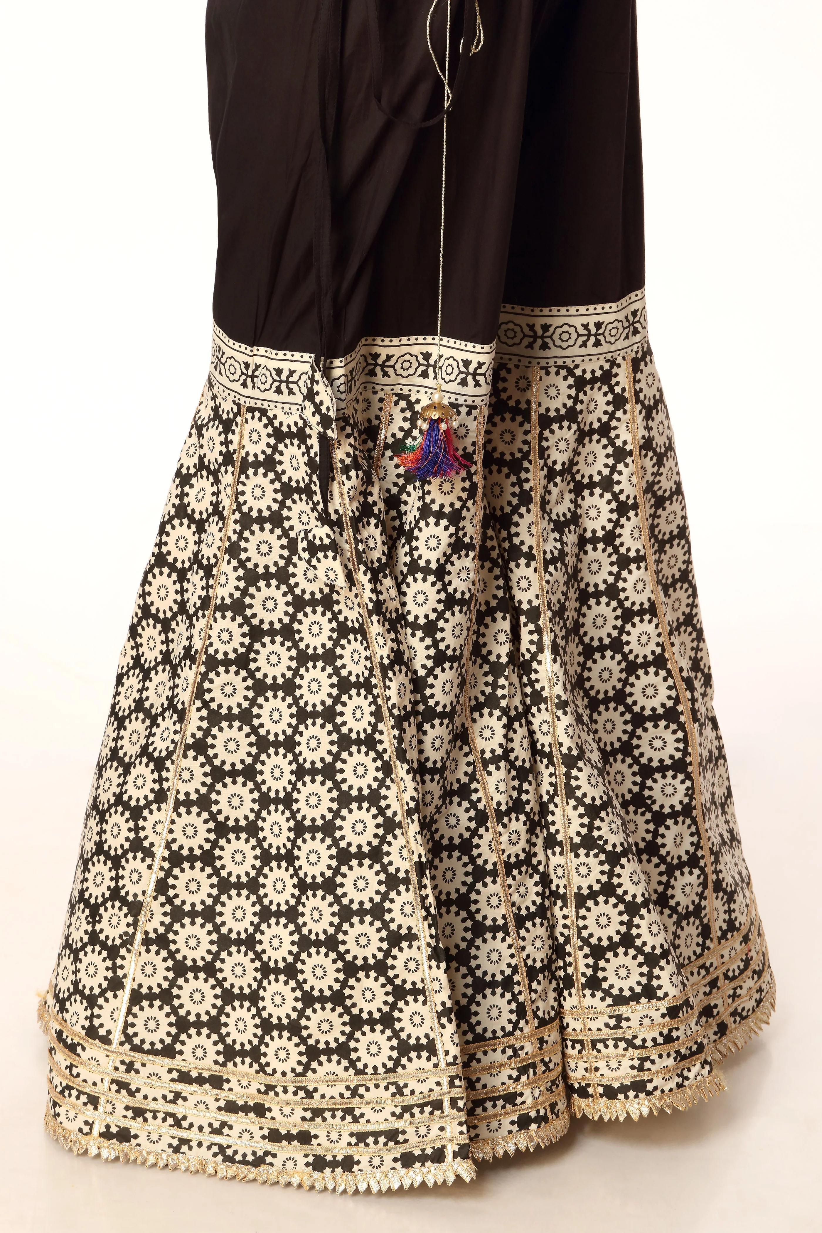 1 Piece Printed Cambric Gharara (CZ2579) - Image 2