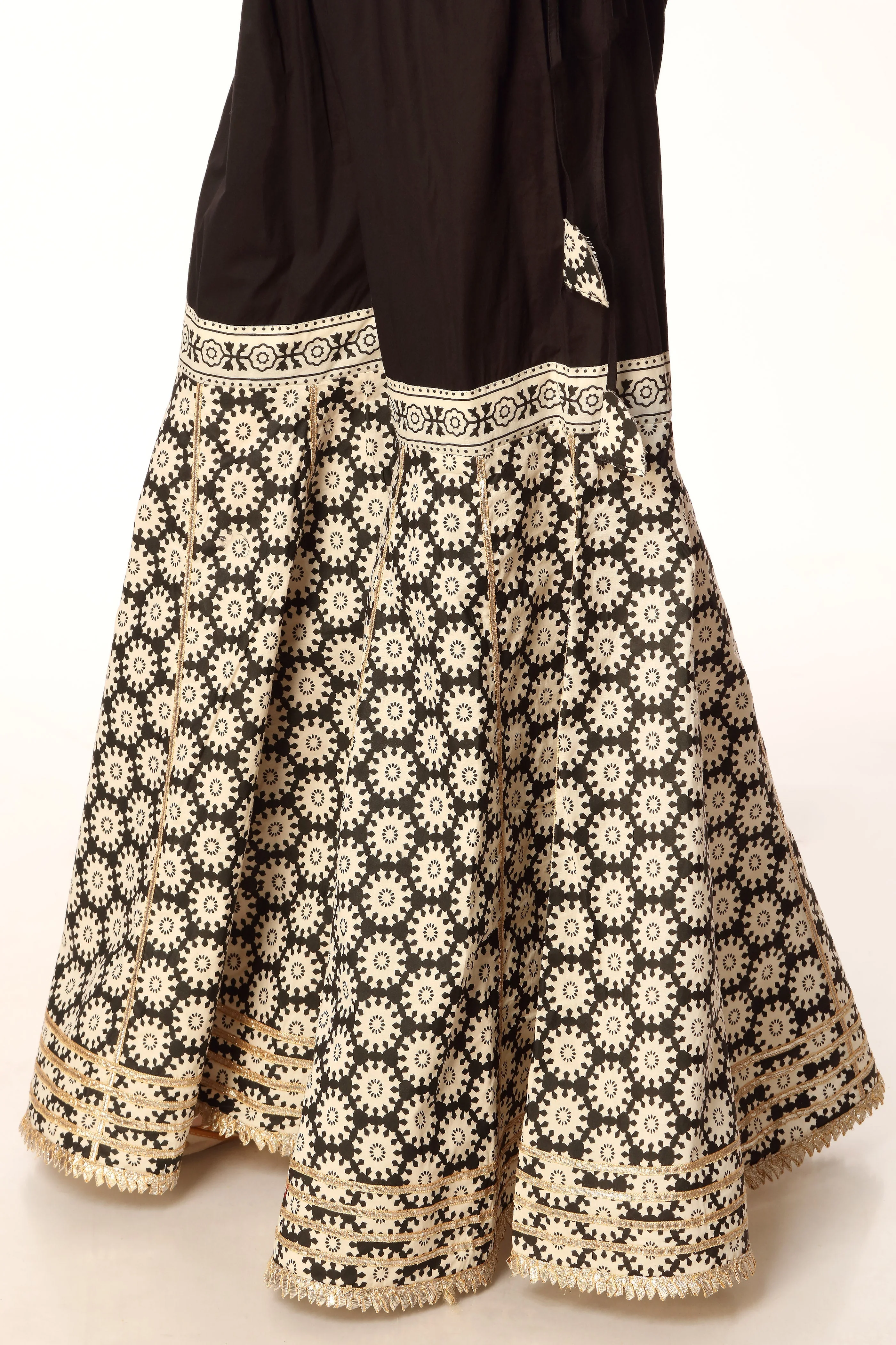 1 Piece Printed Cambric Gharara (CZ2579) - Image 3