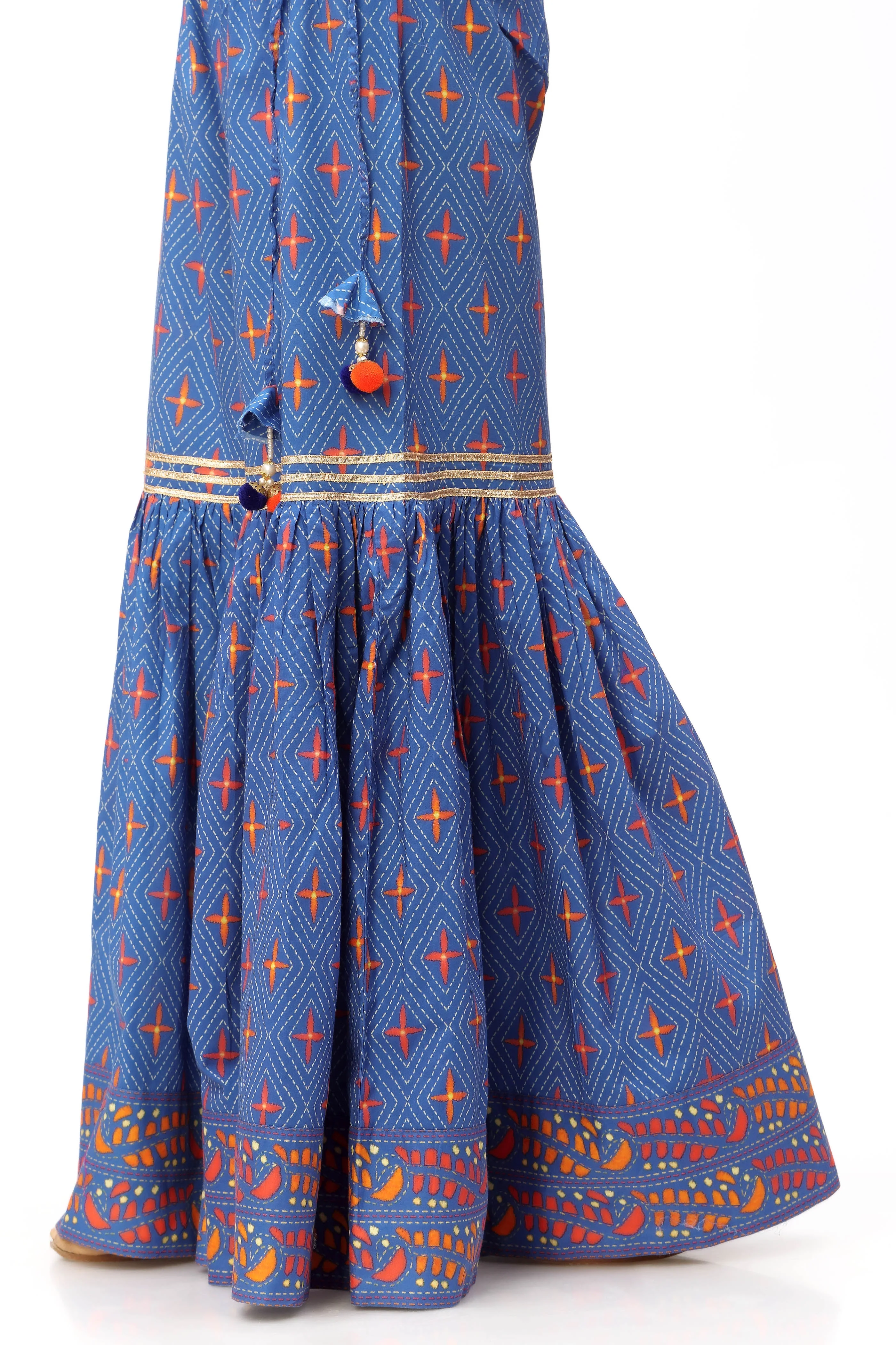 1 Piece Cambric Gharara (CZ2651) - Image 3