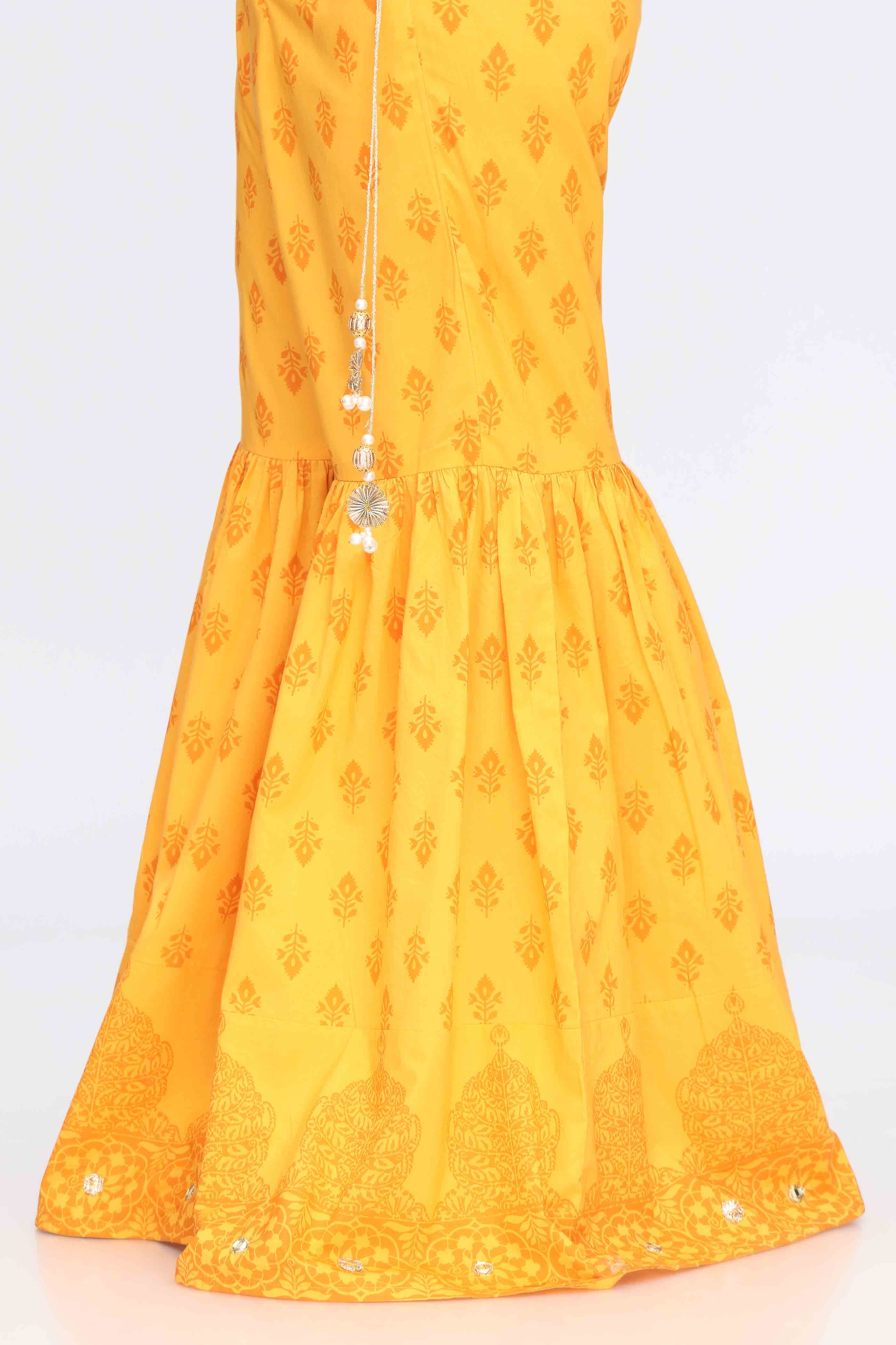 1 Piece Cambric Gharara (CZ2756) - Image 2