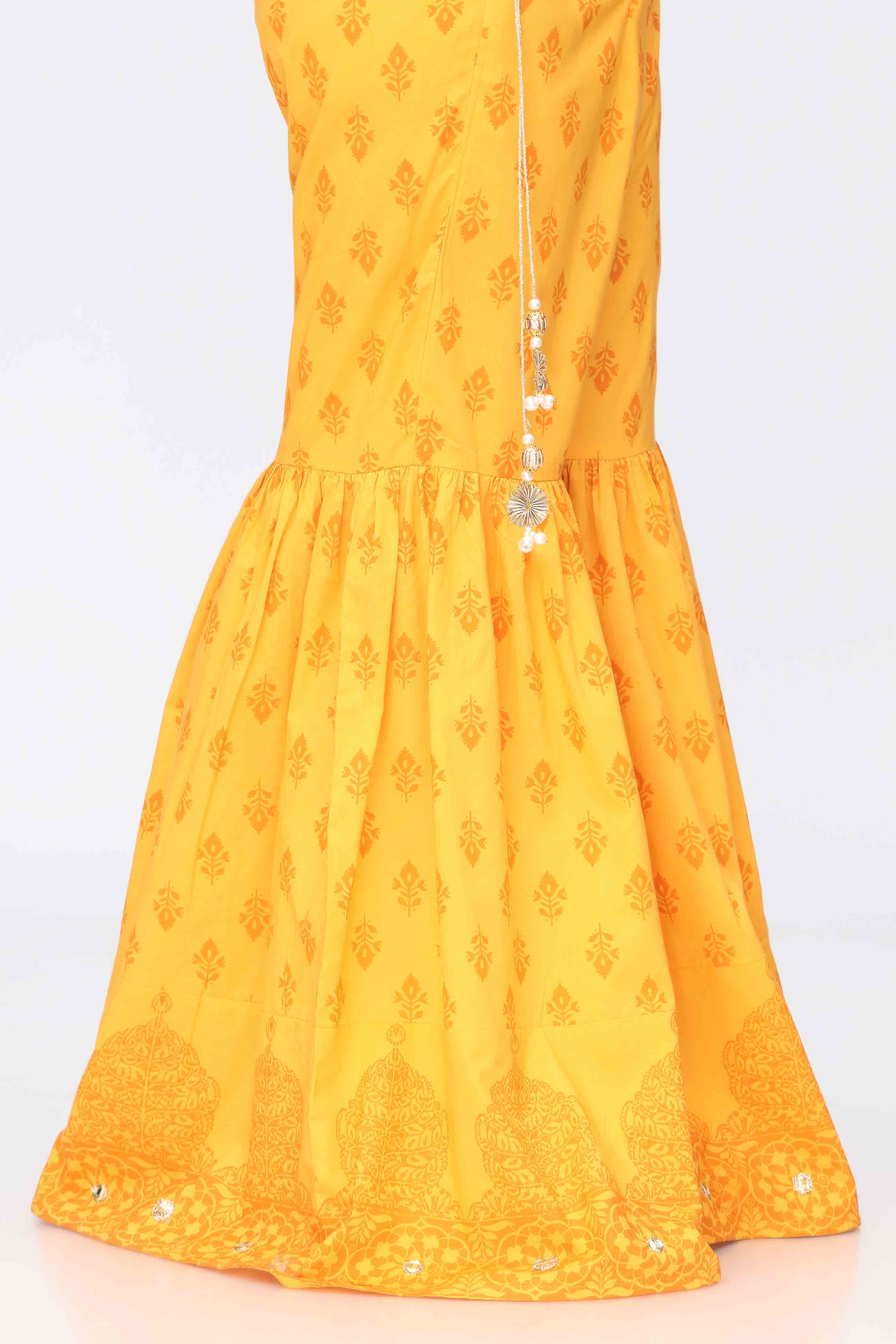 1 Piece Cambric Gharara (CZ2756) - Image 3