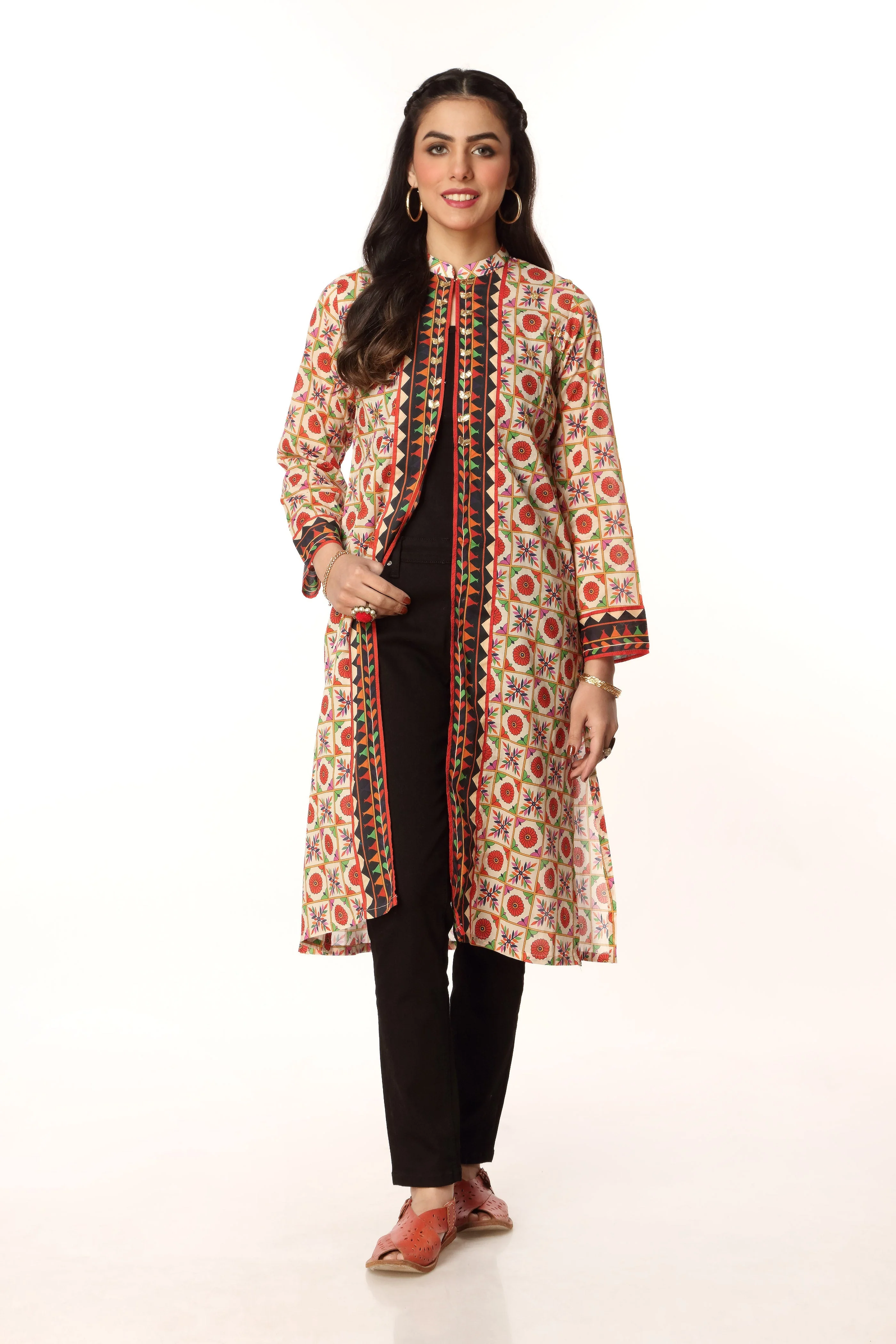 1 Piece Printed Lawn Shrug (TR0750)