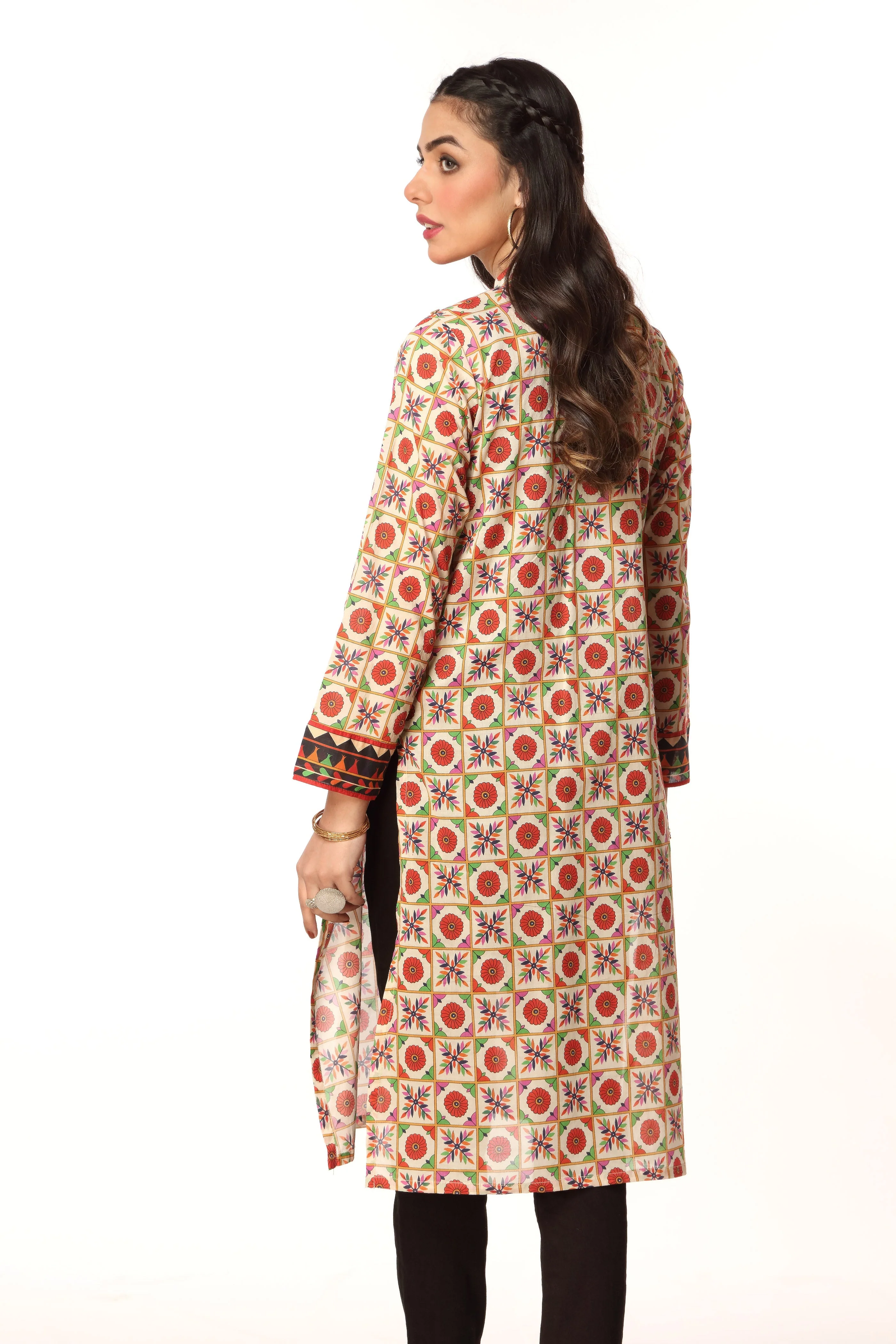 1 Piece Printed Lawn Shrug (TR0750) - Image 3