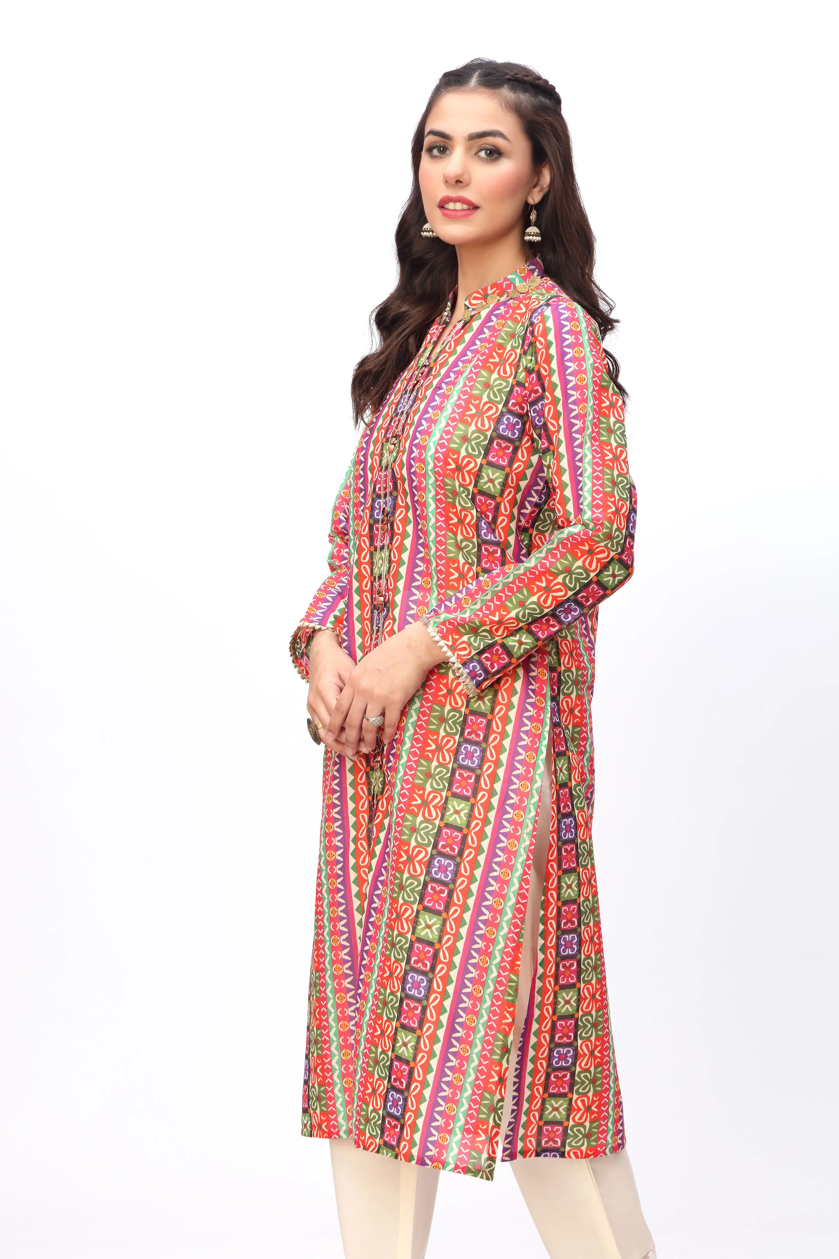 1 Piece Printed Lawn Shrug (TR0822) - Image 2