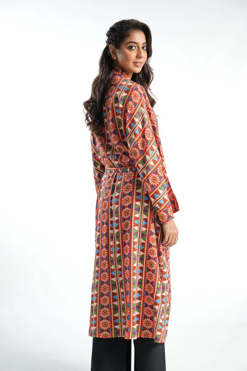 1 Piece Printed Linen Shrug (TR0890) - Image 5