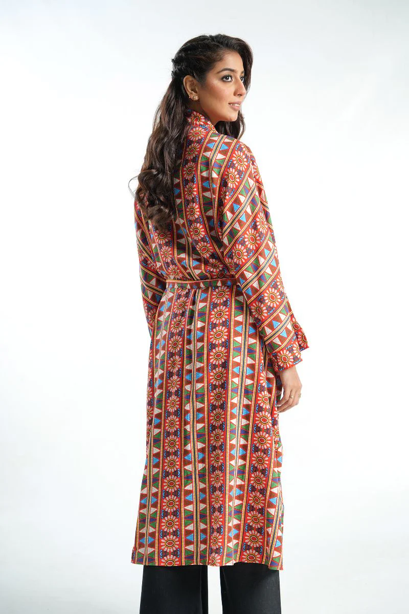 1 Piece Printed Linen Shrug (TR0890) - Image 6